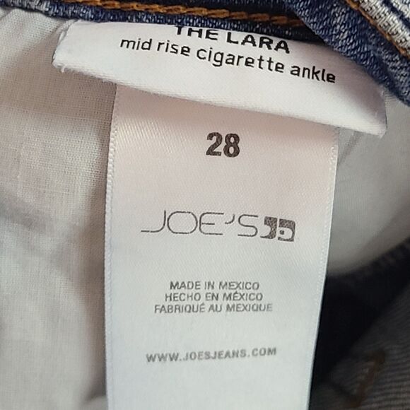 New JOE'S JEANS Women's (28) The LARA Mid Rise Cigarette Ankle Blue Jeans $198 - Picture 12 of 16